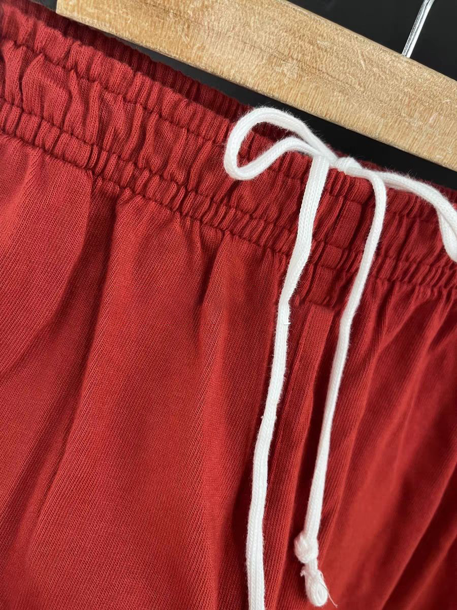 Røde, lige, løse joggingbukser til kvinder med snøre, efterårsbukser med bred talje i bomuld, vintage streetwear, sport, lange bukser  y2k