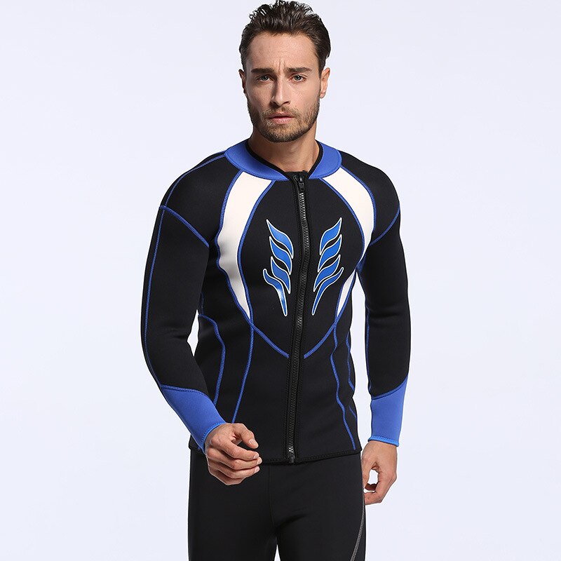 Nueva chaqueta de buceo de neopreno de 3mm, traje de buceo cálido, traje de baño de buceo, surf y protección contra el frío