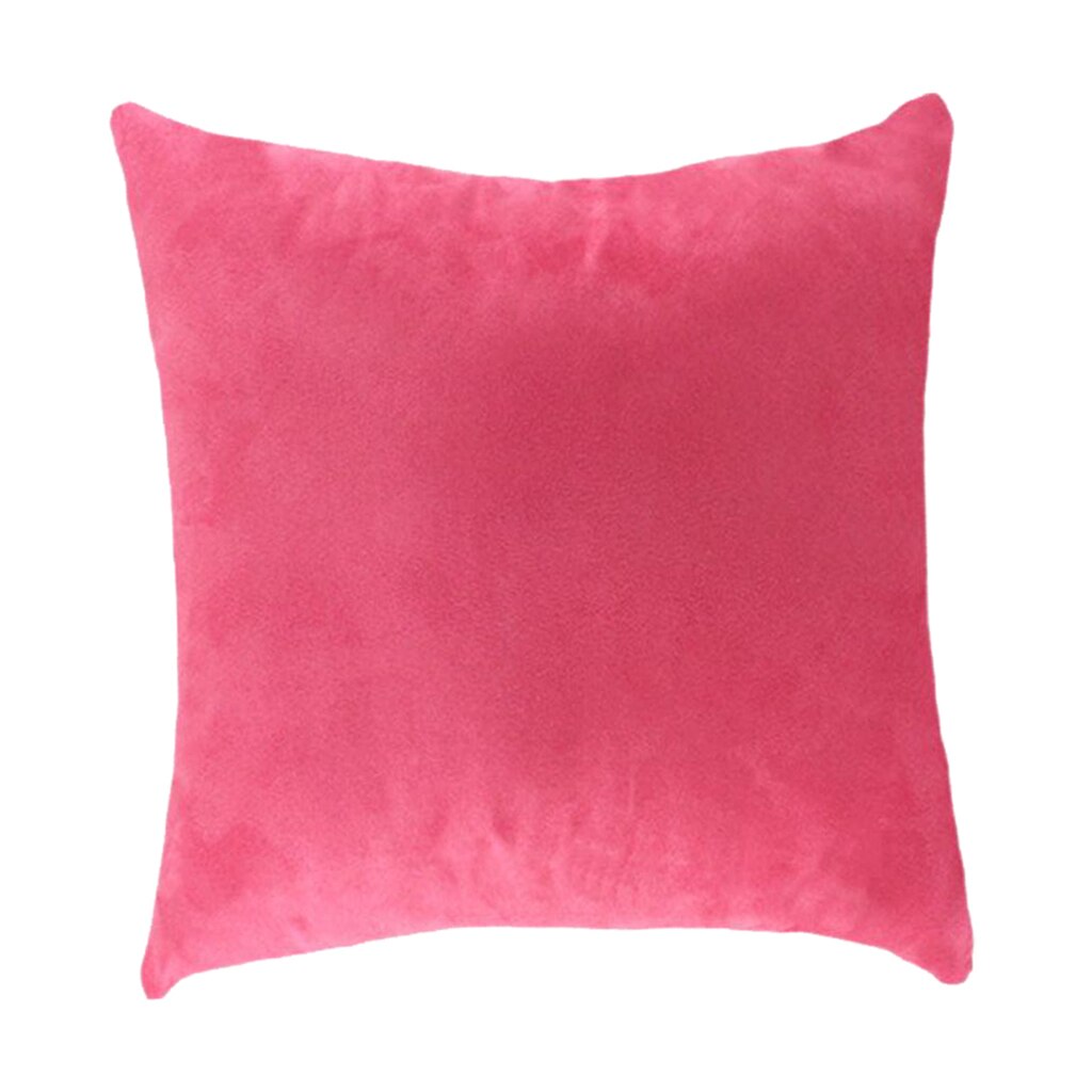 Dekorativa kuddfodral -soft touch enfärgade mocka kuddfodral för vardagsrum hem hotell dekoration: Ros röd 45cm