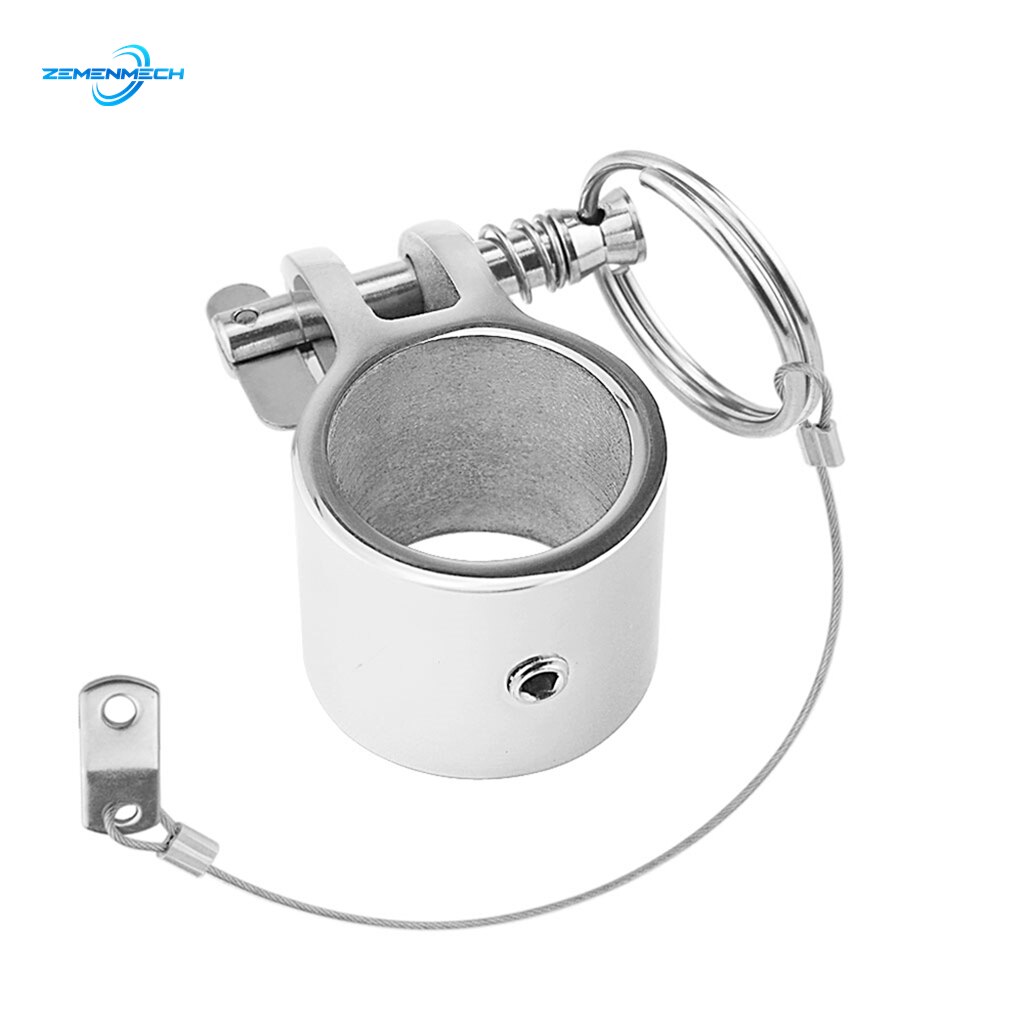 316 Stainless Steel Jaw Slide Clamp With Quick Release Pin Connecting Rope 1 inch 25mm Bimini Top Hinged Slide Fitting Hardware