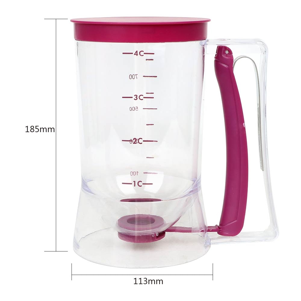900ml cupcake pannenkoeken beslag bloem pasta dispenser koekjes cake muffin maatbeker slagroom speratator bakgereedschap voor cakes
