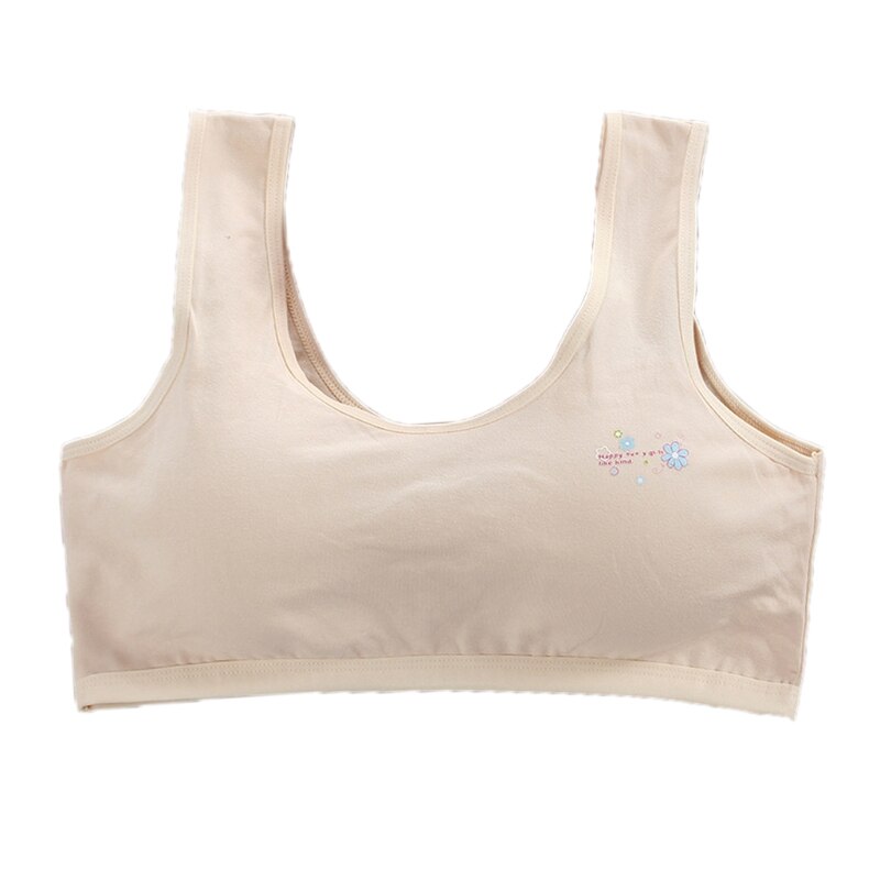 Top de algodón para chica joven, ropa interior para chico, deporte, entrenamiento inalámbrico, pubertad, sostén talla grande: FC