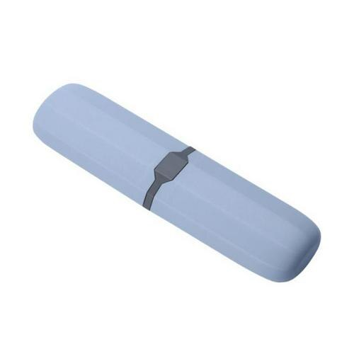 1pc Travel Portable Toothbrush Toothpaste Holder Storage Box Case Pencil practical Container toothbrush organizer bathroom tools: gray blue