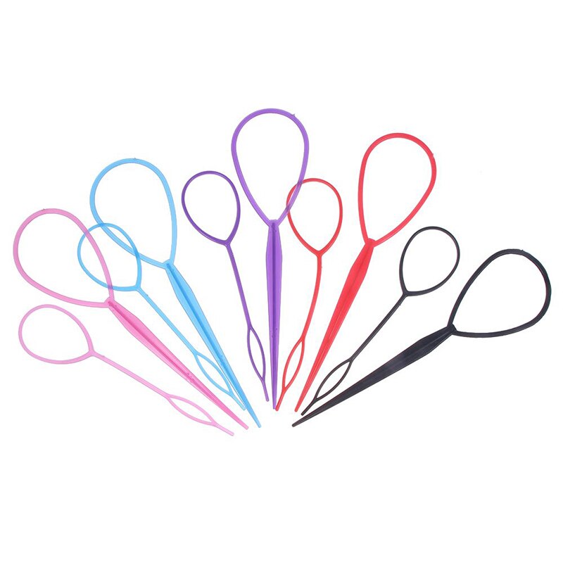 2 Set Magic Hair Braiding Twist Curler Styling Set Hairpin Holding Hair Braiders Pull Hair Needle Ponytail DIY Tool