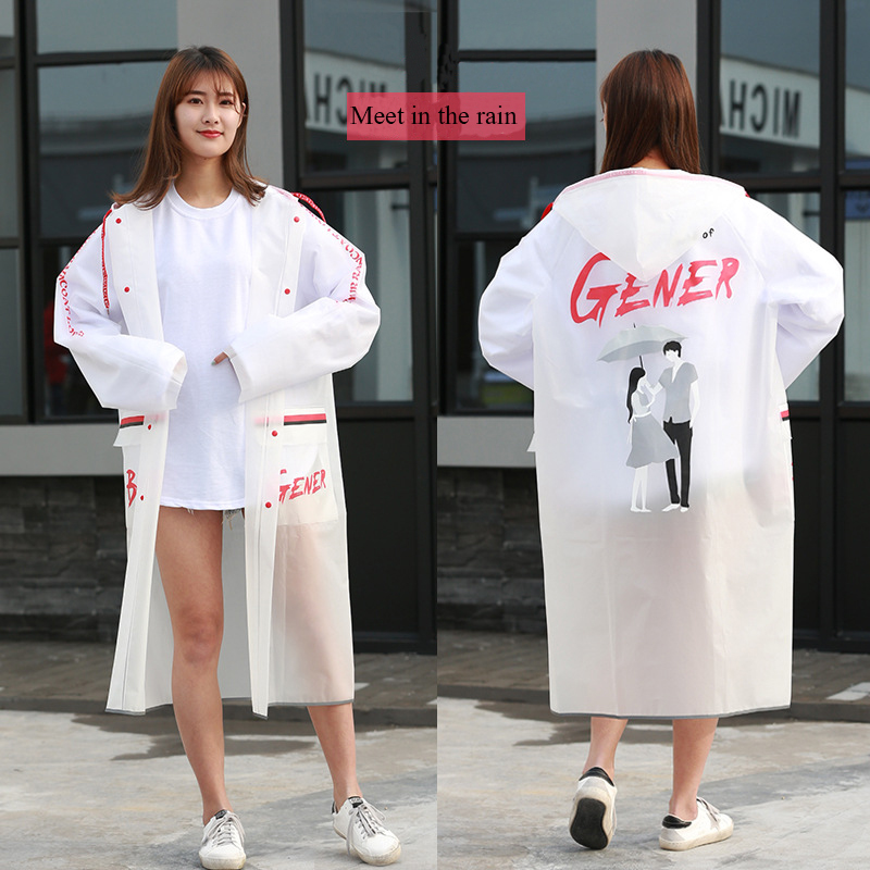 Reflect Light Raincoat Lovers Rainwear Raincoats Women Transparent Rain Coat Couple Rain Poncho Men Rainwear