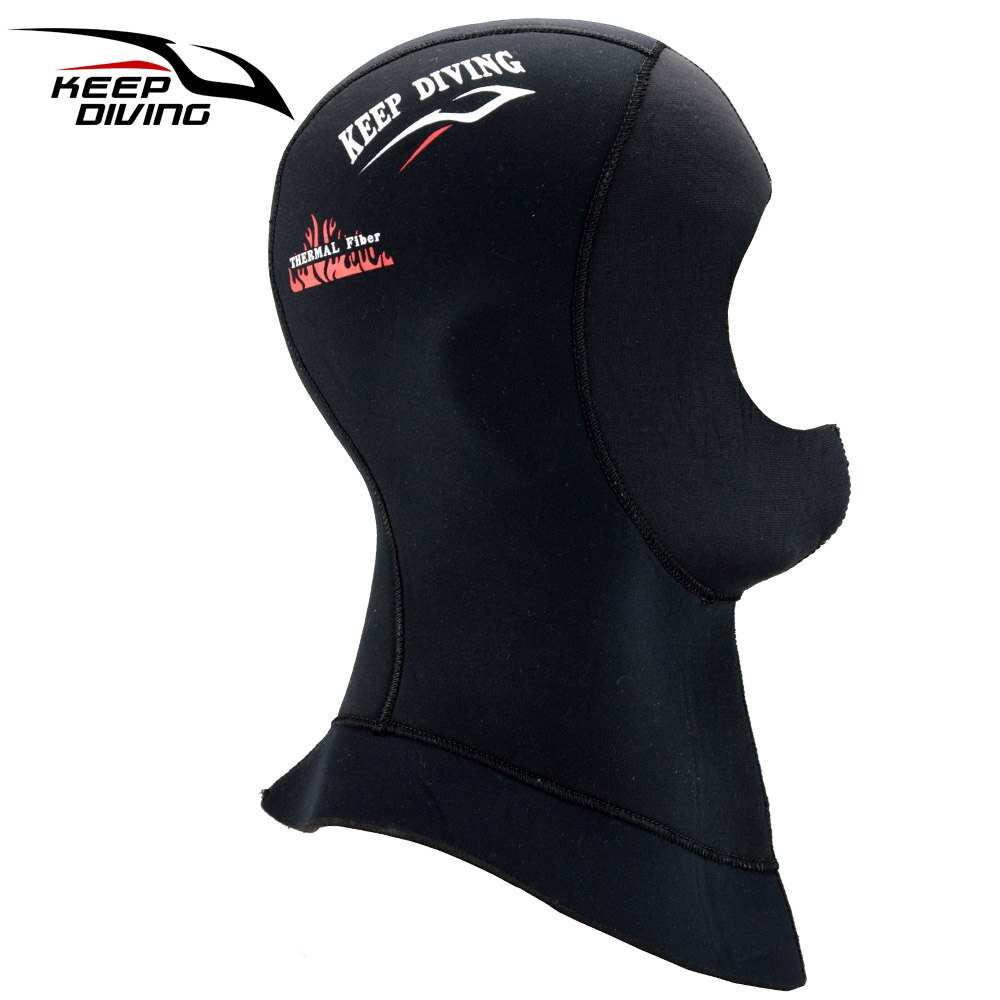 5 MM Ultra Elastische Thermische Vezel Neopreen Duiken Hood Cap Hat Keep Warm Koud Proof Winter Zwemmen Wetsuit Nat pak Apparatuur: L
