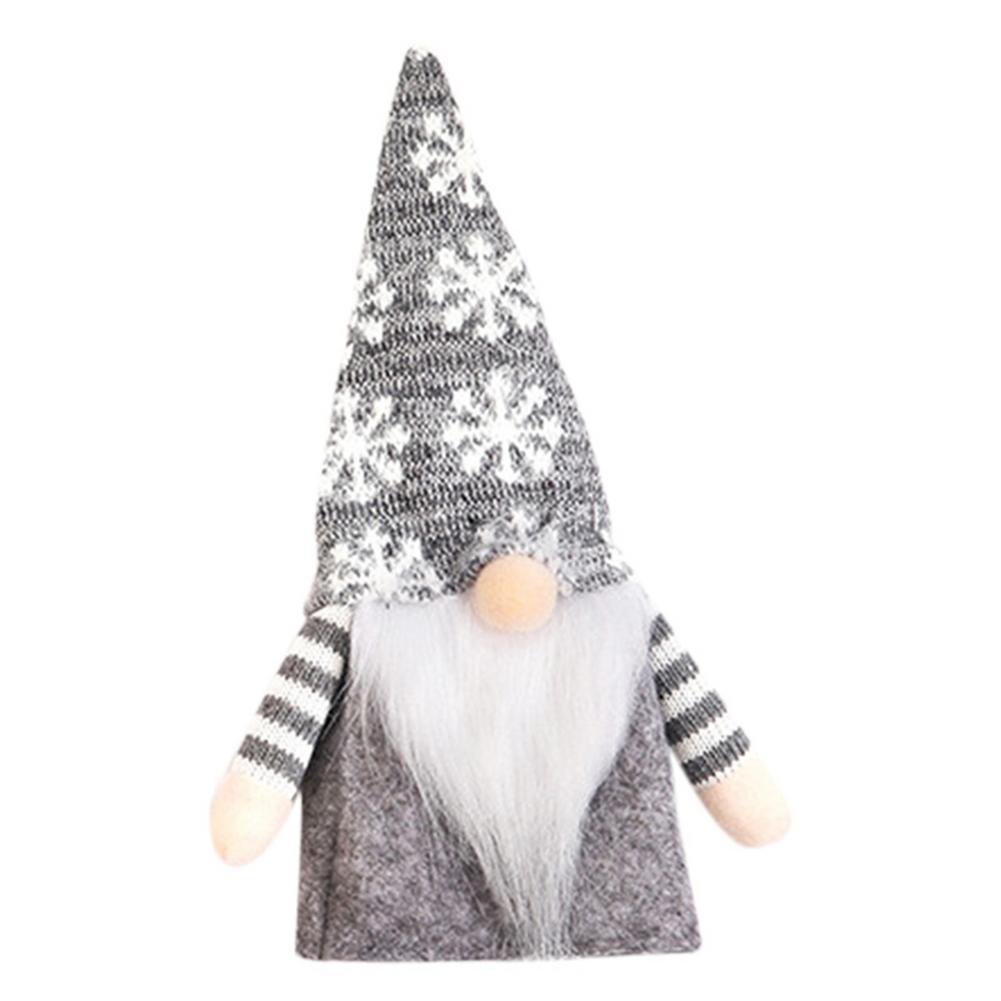 Décoration de bouteille de vin Tomte, Gnome suédoise, couverture de bouteille de vin, décoration de Table pour le dîner du nouvel an, peluche du père noël scandinave: Gris clair
