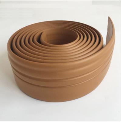 Self-adhesive baseboard soft European baseboard top corner line waistline bedroom living room stereo baseboard thick baseboard: light brown / width is 10 cm