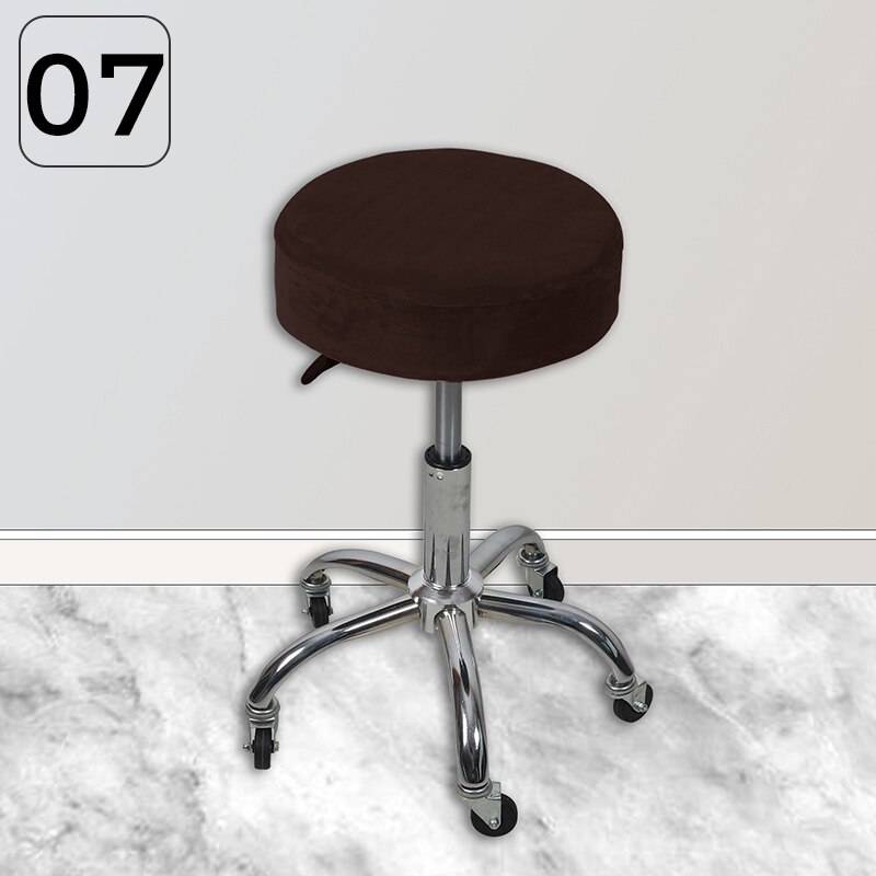 32-38cm Velvet Stool Cover Bar Round Swivel Chair Cover Universal Stool Cover Bar Coffee Shop Stool Cover: 7