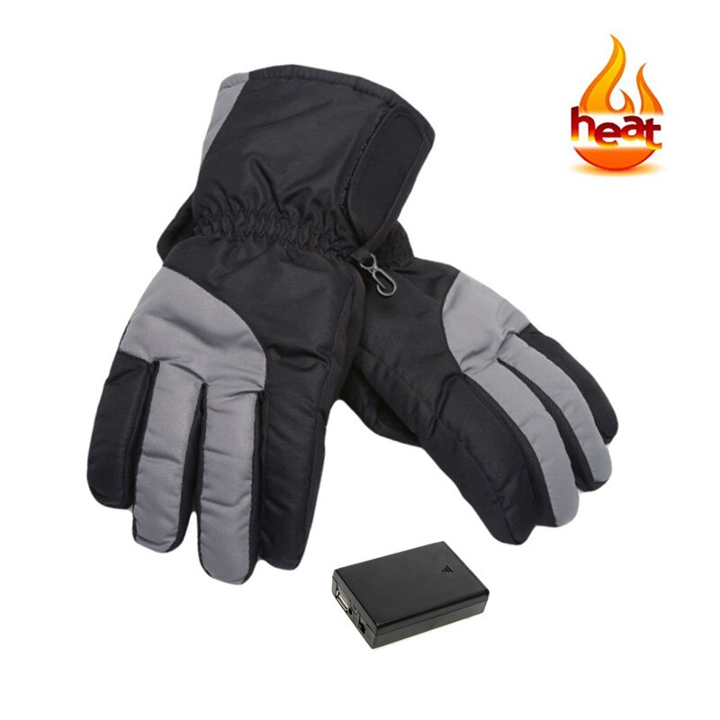 Vinger Elektrische Handschoenen USB Outdoor Verwarming Batterij Ski Handschoenen Dikke Verwarming Handschoenen Plus Fluwelen Comfort Elektrische Handschoenen