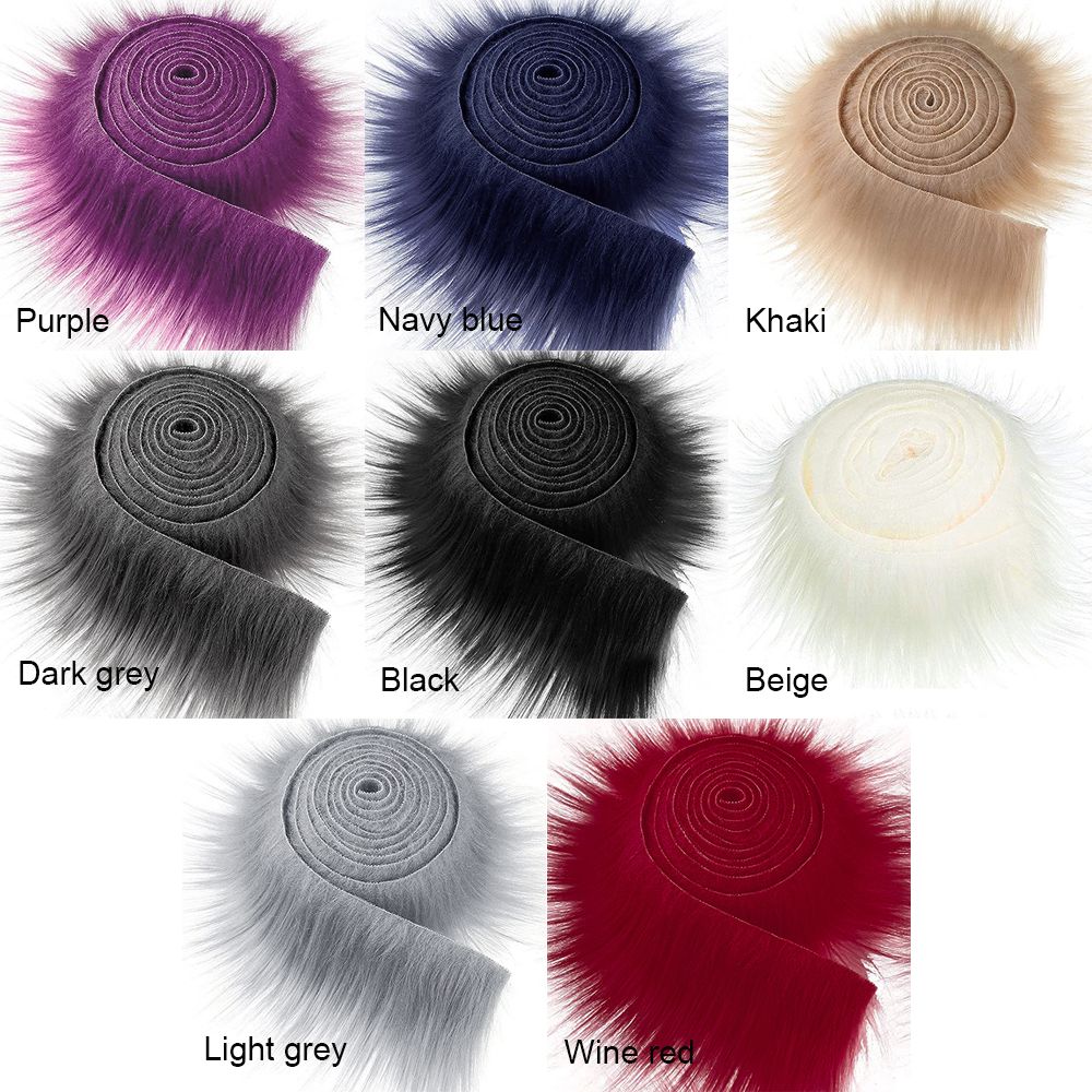 1.5M Faux Fur Ribbon Tapes DIY Apparel Sewing Fluffy Trim Trimming Fabric Home Sewing Costume Plush Stripe Collar Cap Cuff Decor