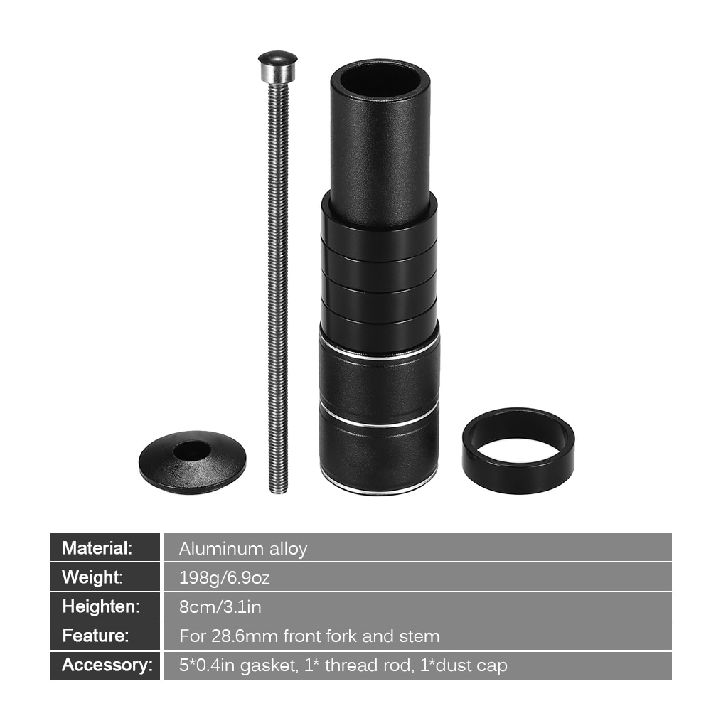 Aluminum Alloy Bike Stem Riser Bike Fork Stem Extender Extension Bicycle Cycling Bike Stem Head Up Raiser Handlebar Adaptor