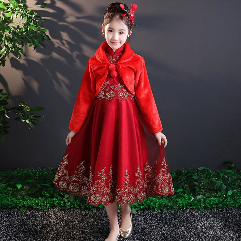 Kid Winter Coats For Girls Faux Fur Cape Wedding Warm Cloaks Shawl Shrug Outerwear Coats Baby Girl Plush Bow Cloak