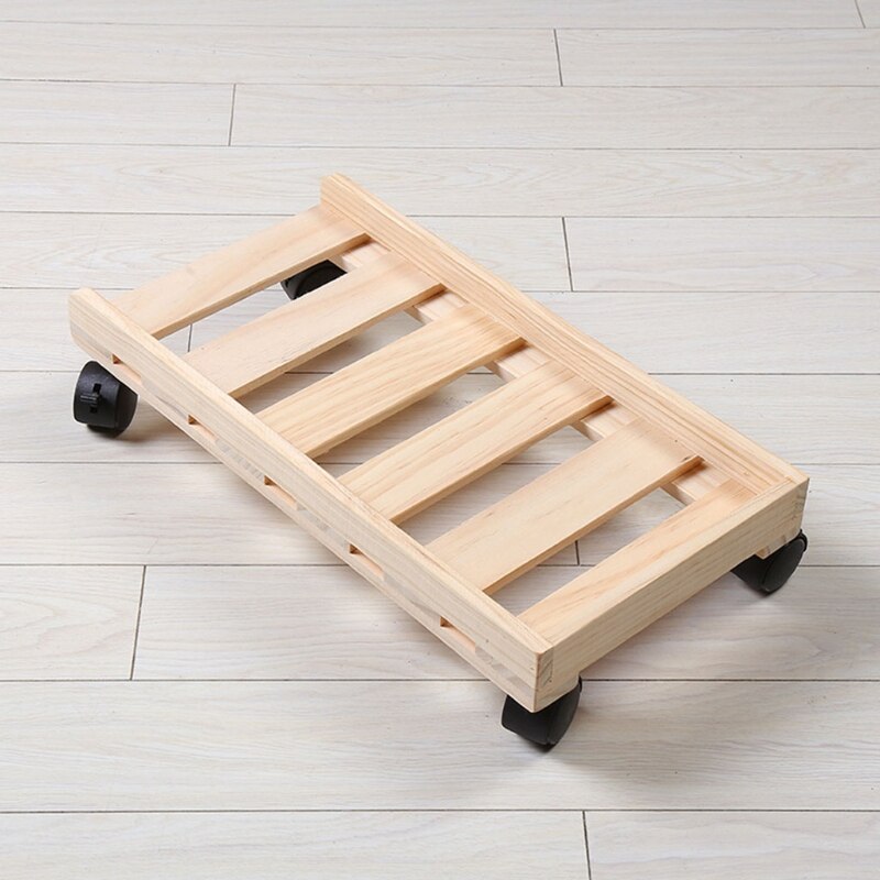 Solid wood CPU Stand Mobile Desktop Tower Computer Floor Stand Rolling Caster Wheels Universal PC Computer Holder Cart