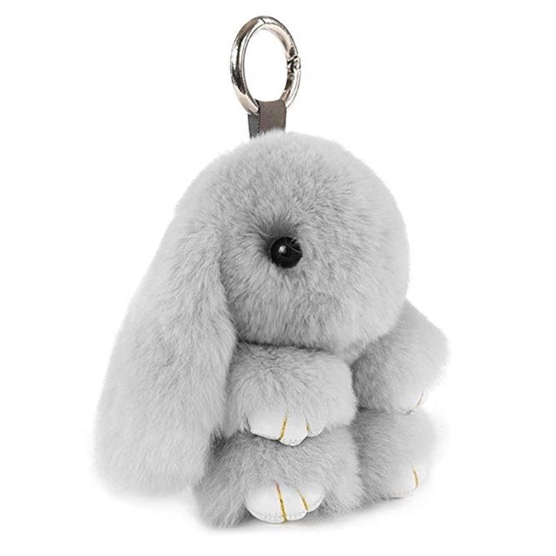 Leuke Bunny Sleutelhanger Zachte Comfortabele Rex Konijn Auto Handtas Sleutelhanger Hanger Ornament