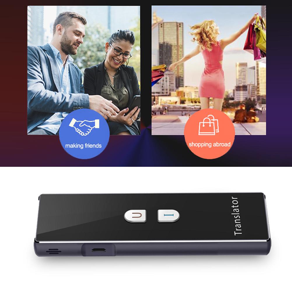 Traductor inteligente T6 Bluetooth 2,4G, dispositivo de traducción en varios idiomas en tiempo Real, batería recargable incorporada de baja potencia