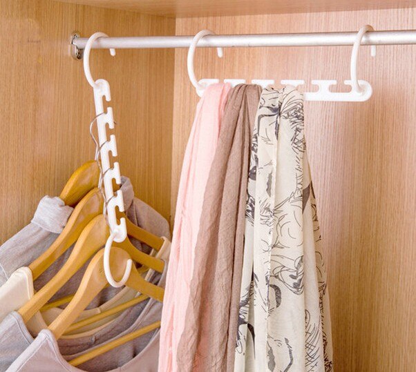 Percha 3D para ahorro de espacio, colgador mágico de ropa con gancho, organizador de armario
