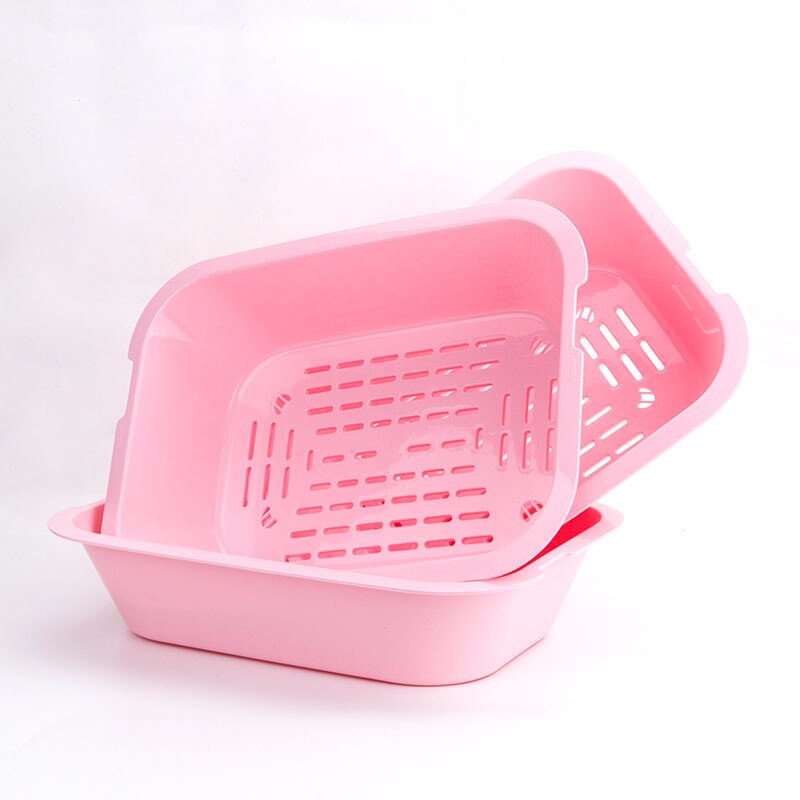 cat litter box Open three-tier grid Anti-splash Cat Toilet Plastic Bedpan Case Pet Supplies 3 Interlocked Trays Easy To Use: 1 / M