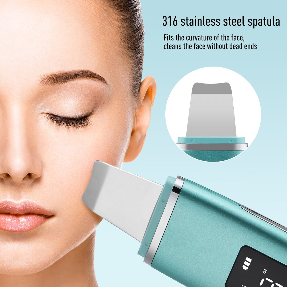 Ultrasonic Face Cleaner Skin Scrubber Ultrasound Vibration Massager Ultrasound Peeling Clean Tone Lift Scrubber