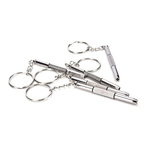 5 pçs/set 3 em 1 óculos de aço alumínio chave de fenda conjunto para óculos sunglass assista kit ferramenta reparo com chave fenda