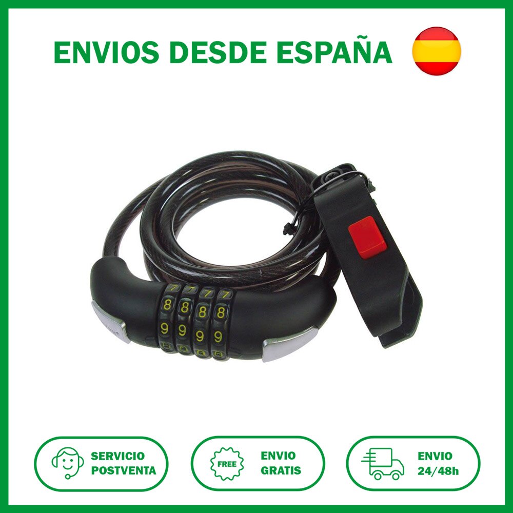 Antirrobo Cable Espiral Drako 150 Combinaciones