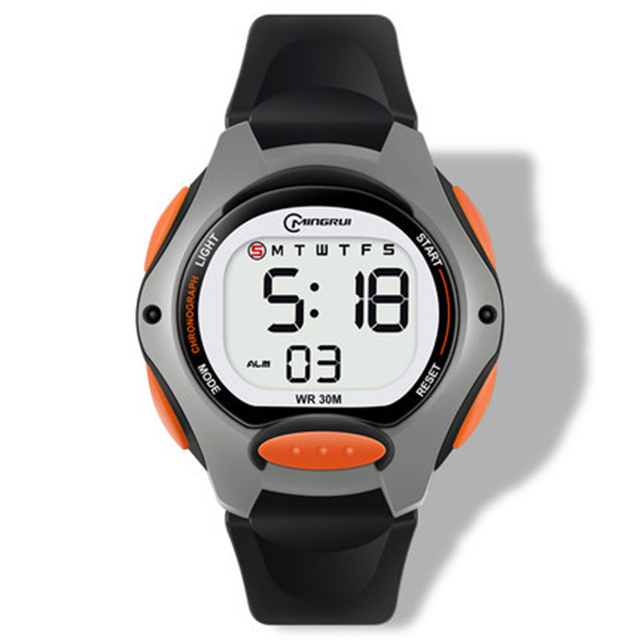 UTHAI CE13 freundlicher Elektronische Uhr Mädchen Sport Wasserdicht Nachtlicht Wecker Prüfung Schüler Multifunktionale Jungen Uhren: dunkel Braun