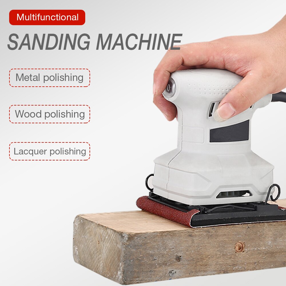 DTBD 200W/300W Electric Sander Machine with Sheets of sandpaper and Dust exhaust Strong Dust Collection Polisher Power Tools