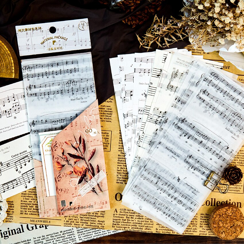 VanYi-Colección de poesías Vintage, 6 diseños, cartas en stock, letras de papel cuadradas, álbum de recortes, fabricación de tarjetas, proyecto de diario Bullet DIY: B
