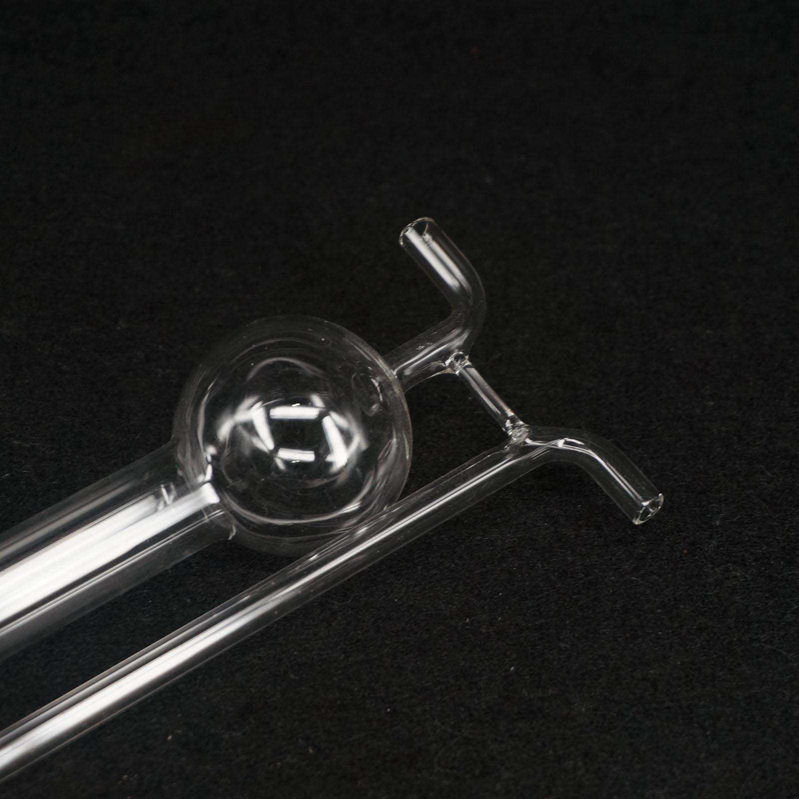 10ml Lab Clear Glass Porous Absorbing Tube U-shape Gas Sampling Bottle Glassware