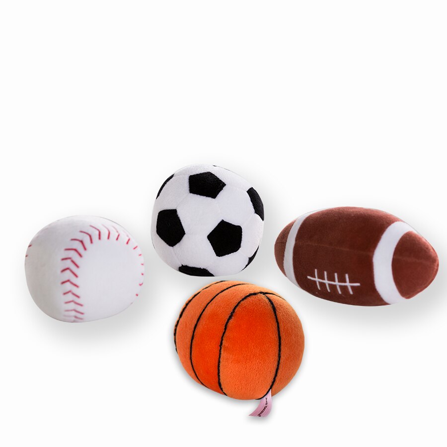 Kawaii Gevulde Knuffel Kinderen Kleurrijke Bal Ring Rammelaar 0-1 Jaar Voetbal Basketbal Voetbal Baseball Baby Pop