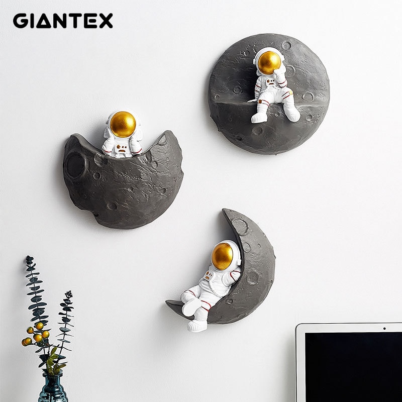Giantex Wanddecoratie Nordic Ins Moderne Drie-Dimensionale Hars Astronaut Wanddecoratie Woonkamer Achtergrond Kleuterschool