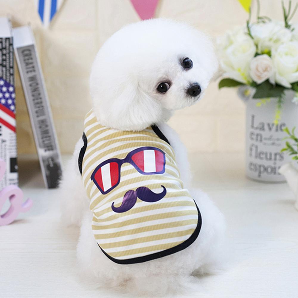 Gilet vêtements printemps-été pour chiens | Moustache pour animaux de compagnie, tenues d'animaux, vêtements Cool pour petits chiens, T-shirt doux, chiot chiens vêtements tendance