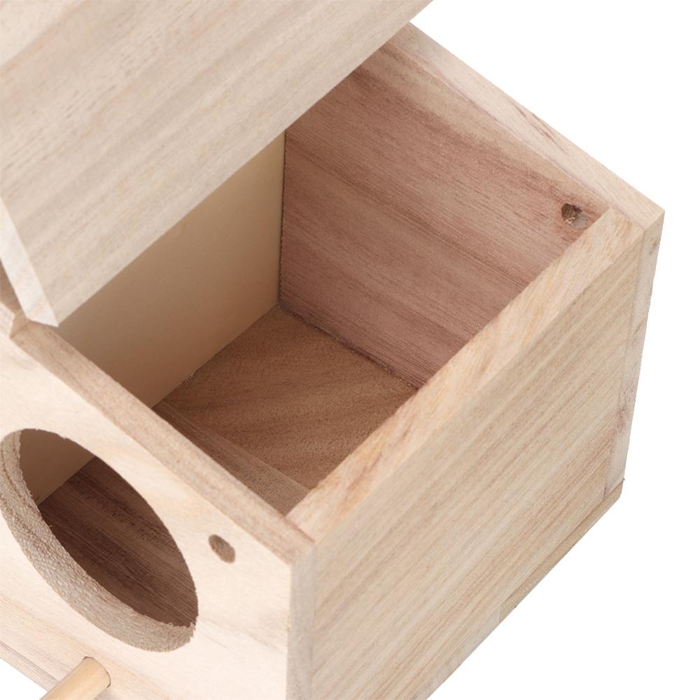 Trä husdjur fågelbon hus avel fågellåda bur fågelholk tillbehör för papegojor svalor 23 x 13 x 12cm