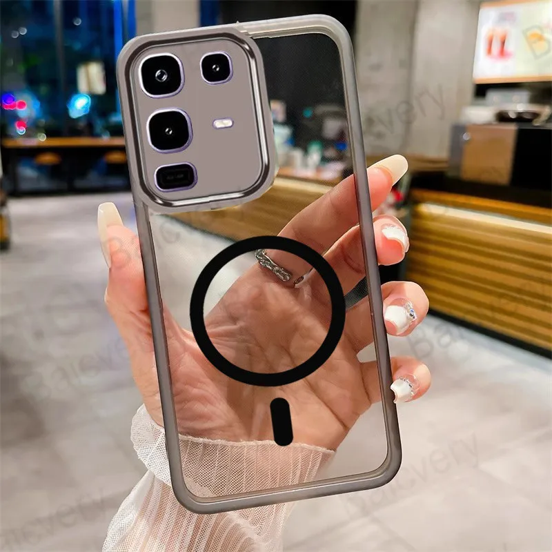 Coque de protection Anti-chute pour appareil photo Infinix Note 50 4G Pro + Plus 50S 50X, coque arrière en TPU avec autocollant magnétique