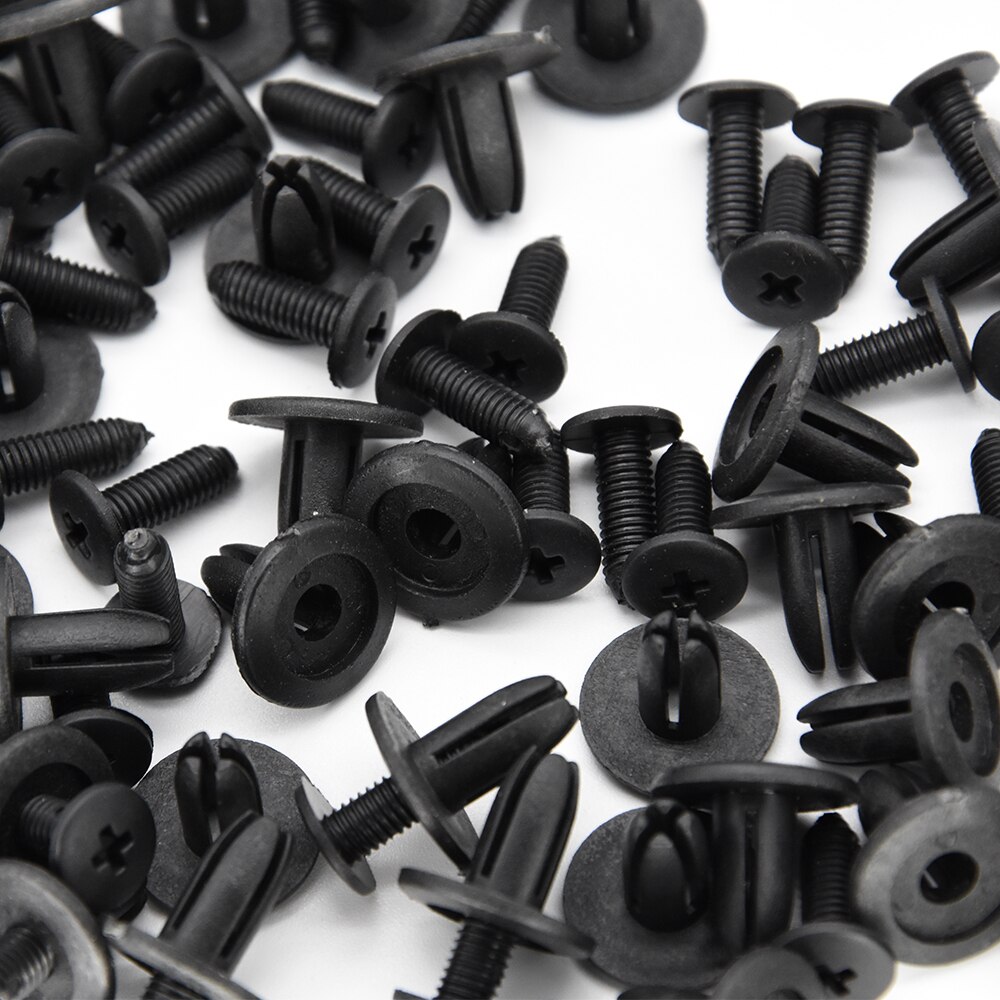 8mm/6mm- hulls nagleholder skyv motordeksel 50 stk automatisk støtfanger feste for bildørbekledning panel klips for universalbil