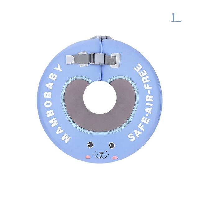 Baby Zwembad Bad Effen Veiligheid Niet Nodig Opblaasbare Baby Zwemmen Drijvende Kinderen Float Neck Ring Zwemmen Accessoires: 3D cover L blue