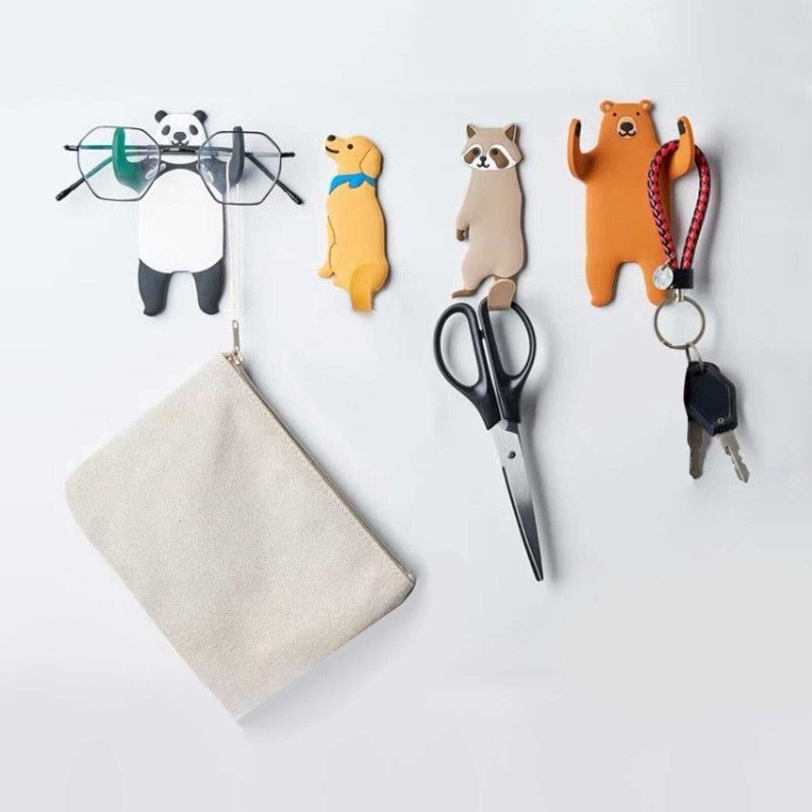 Dier Zelfklevende Haak Zelfklevende Sleutel Haken Hoed Haken Muur Haak Benodigdheden