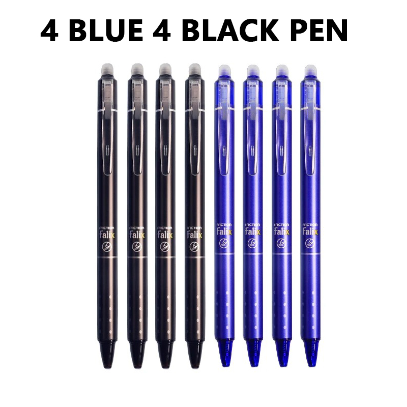 0,5mm retractable erasable gel pens with refills, black/blue gel ink, built-in eraser, office supplies, exam stationery: Lavender