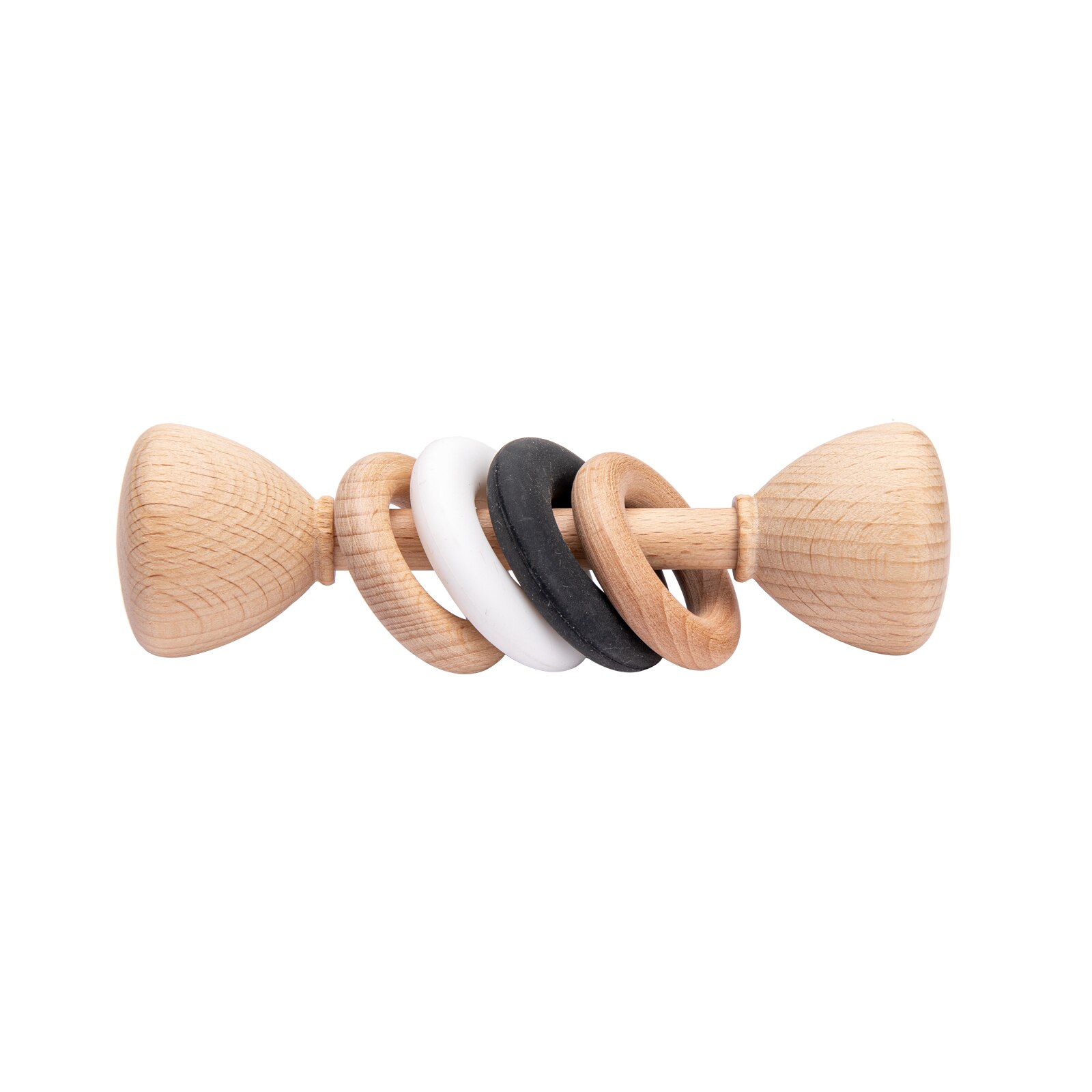 Houten Baby Rammelaars Baby Tandjes Muzikale Chew Play Gym Educatief Speelgoed Voor Kinderen Pasgeboren 0-12 Maanden: 2