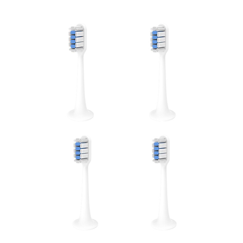Cabeça de escova de dentes elétrica 4x para xiaomi sonic, t300 t500 t700, ultrassônica 3d, de alta densidade, substituição: 4pcs bluewhite
