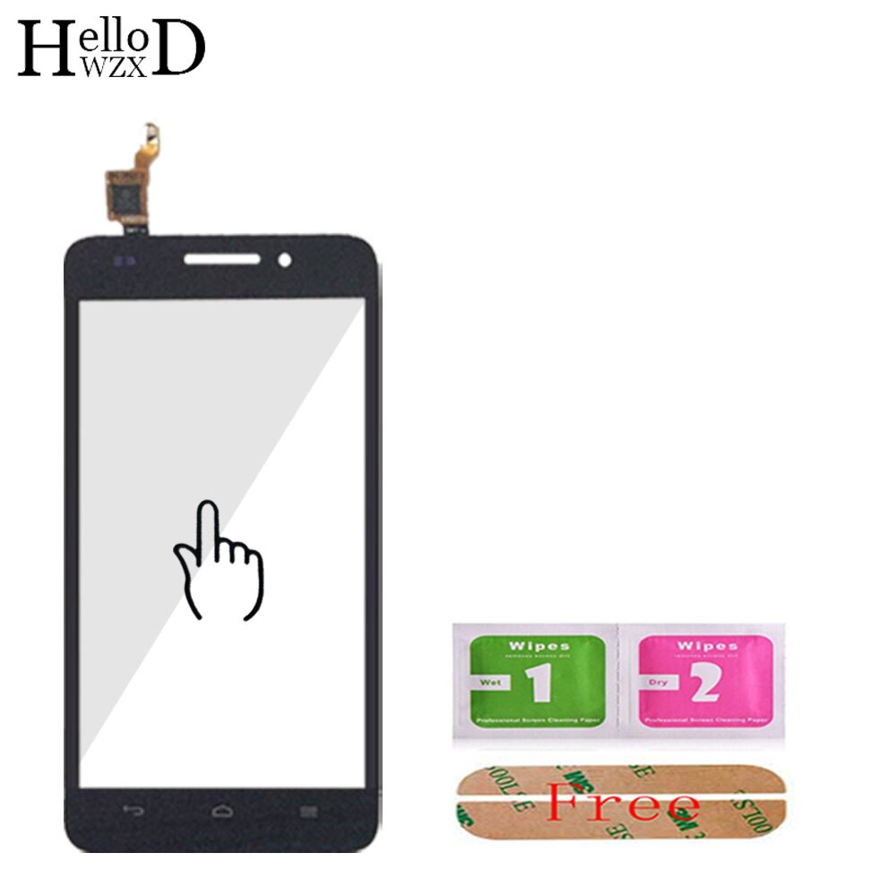 Touchscreen Sensor Für HuaWei G510 G610 G620 G620S G630 Touchscreen Digitizer Panel Front Glas TouchScreen 3M Kleber tücher