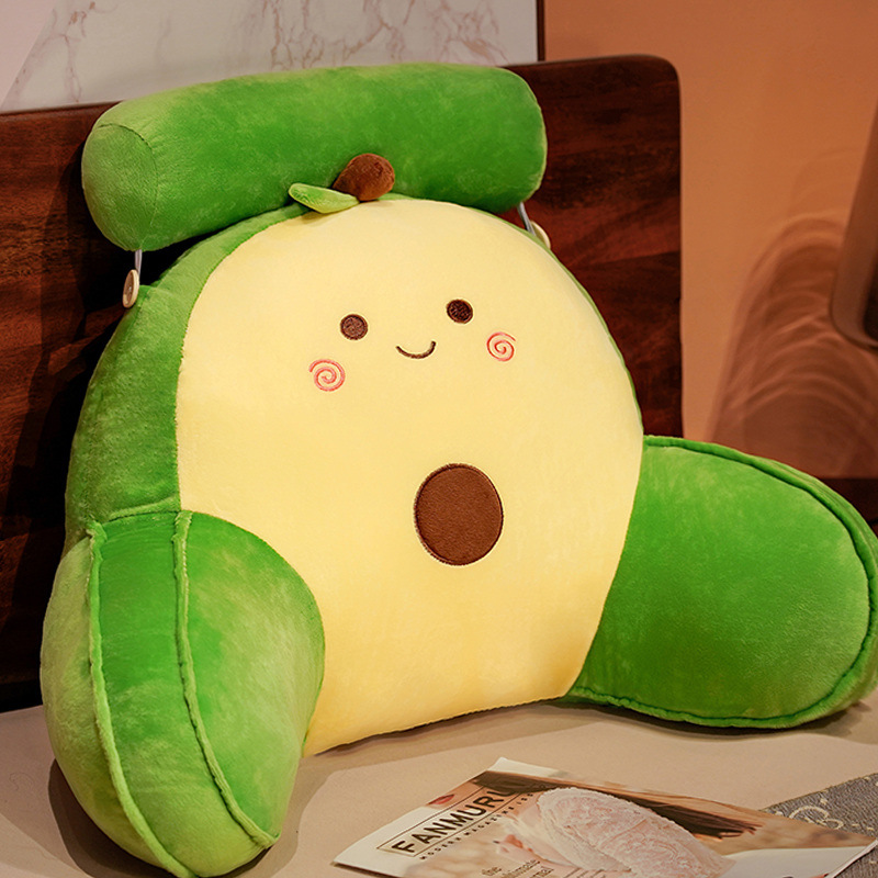 Triangular Reading Pillow Bedside Soft Large Backrest Waist Cushion Dormitory Bed Back Cushion Office Pillow Sofa Throw Pillows: Brown