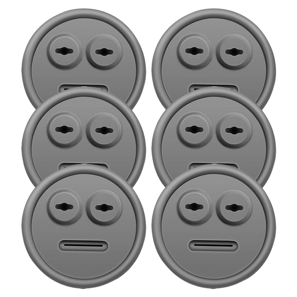 6-Pack Probe Grommet for Grill, Compatible with Weber 85037 Smokey Mountain Cookers, and Other Grills DIY Sensor Ports: grey