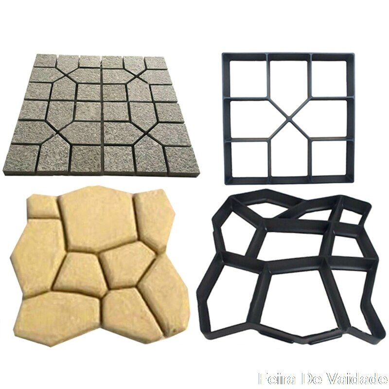 Concrete Molds Path Maker Mold DIY Reusable Concrete Paving Mold Cement Brick Mold Stone Garden Floor Road Garden Path Maker