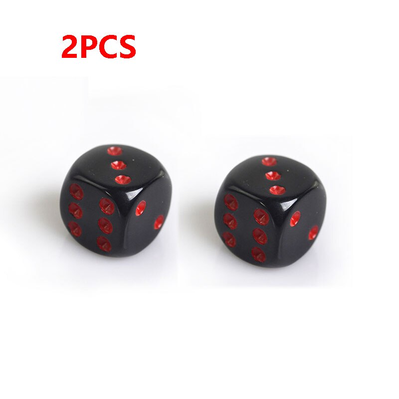 2/6Stck Würfel einstellen Multi Farbe Sechs Seitige Würfel Für Bar Kneipe Verein Party Tisch Brettspiel Unterhaltung würfel: schwarz rot  2stck