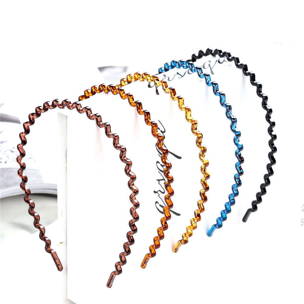 Elastic Plastic Leopard 1 pc Mens Women Unisex Black Hair Head Hoop Band Sport Headband Hairband Accessories