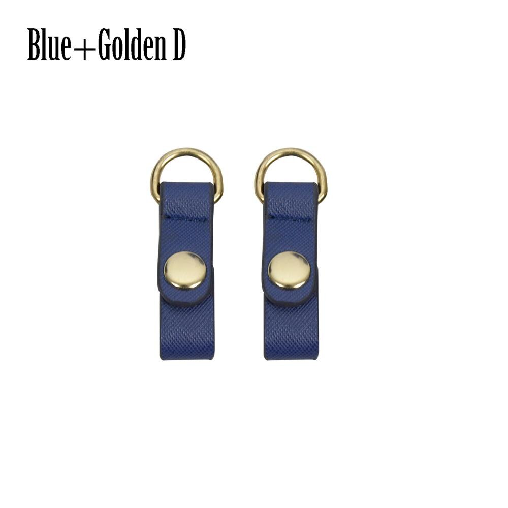 TANQU Nuovo 1 Coppia 2 pezzi Chiusura a Clip di Fissaggio per Obag Faux Della Cinghia di Cuoio Clip del Gancio per il Opocket O sacchetto: blue golden D