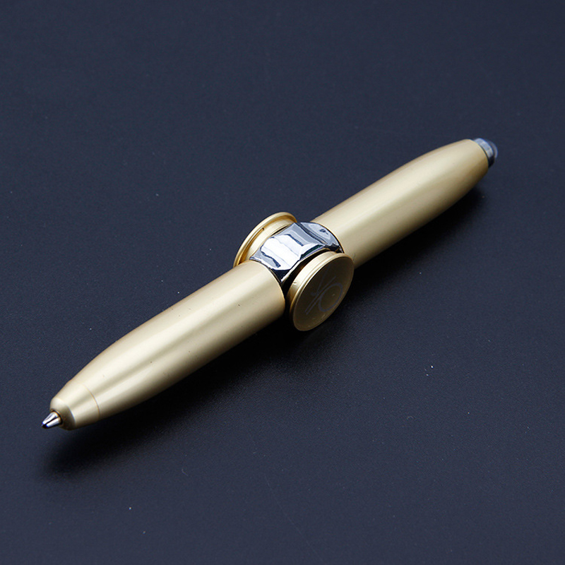 Led Spinning Pen Zappeln Angst Dekompression Gyro Metall Kugelschreiber Büro Schule Liefert Schreiben Stifte Spielzeug Für Kinder Erwachsene: Navy Blau