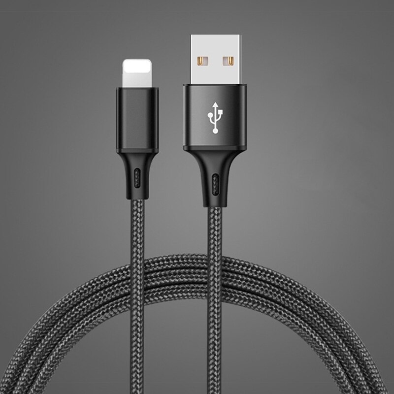 50CM 1M 2M 3M Daten USB Ladung Schnell Kabel für iPhone 6 S 6 S 7 8 Plus X XR XS Max 5 5S SE iOS Herkunft kurze lange Draht Kabel Ladegerät: Schwarz / 3m