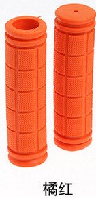 1 par de cor de borracha aperto da bicicleta guiador conjunto mountain bike alça antiderrapante peças de bicicleta equipmen: Laranja